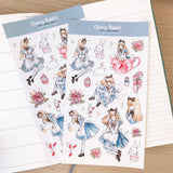 Alice & Rabbit Sticker Sheet