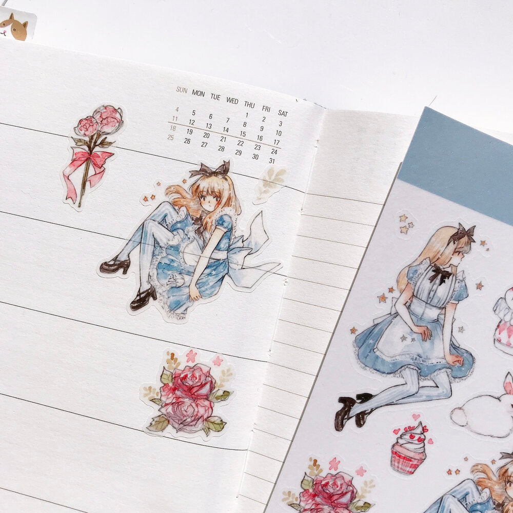 Alice & Rabbit Sticker Sheet