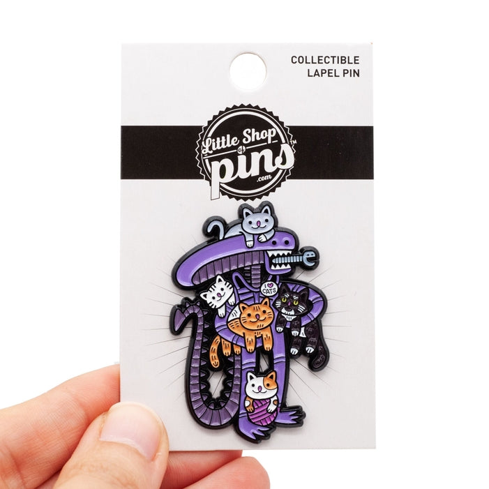 Pin de esmalte de Alien (Equipo Cats)