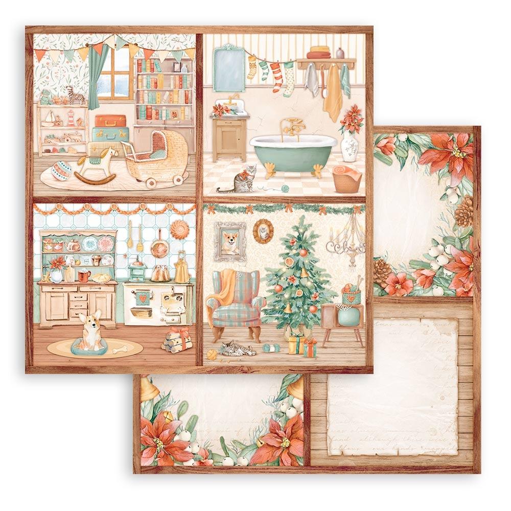 All Around Christmas Paper Pad 12"X12" 10/Pkg