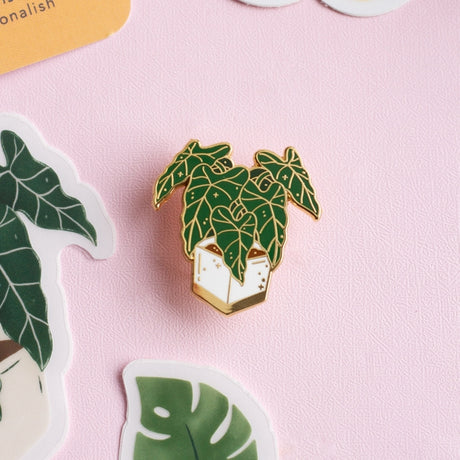 Alocasia Frydek Enamel Pin