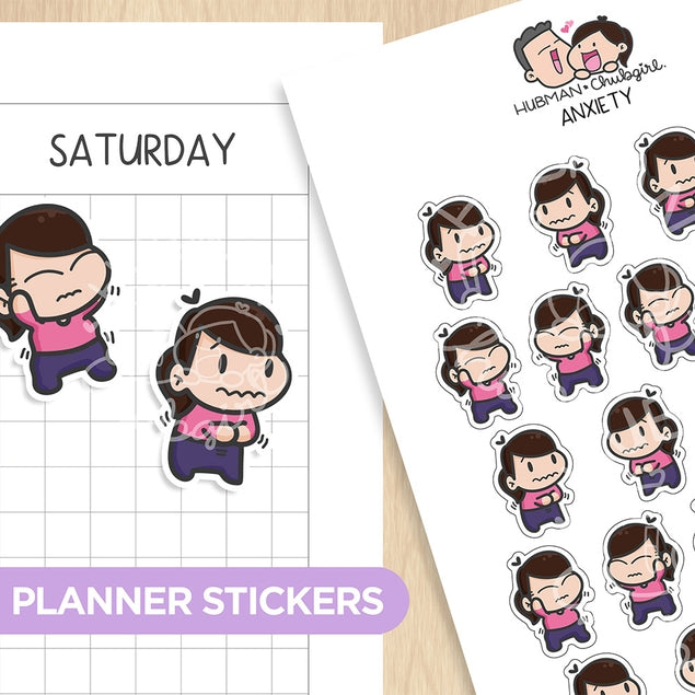  hubmanchubgirl. Anxiety Planner Stickers