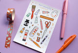 Art Supplies Sticker Sheet