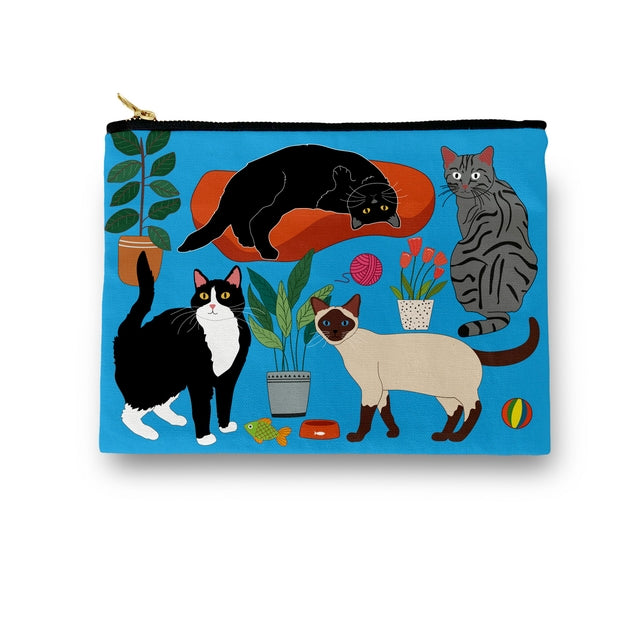 At Home with Kitty Cats Amenity / Cosmetic Bag