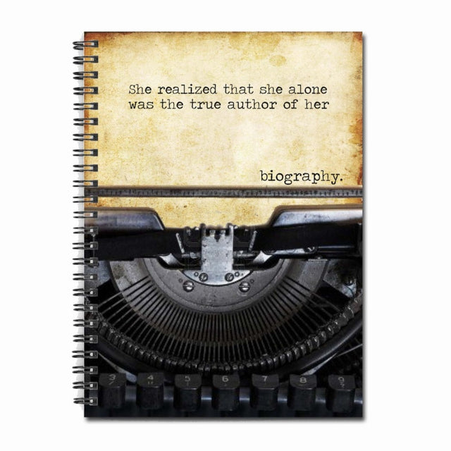 Author of Her Biography Inspirational 5 X 7 Handmade Notebook