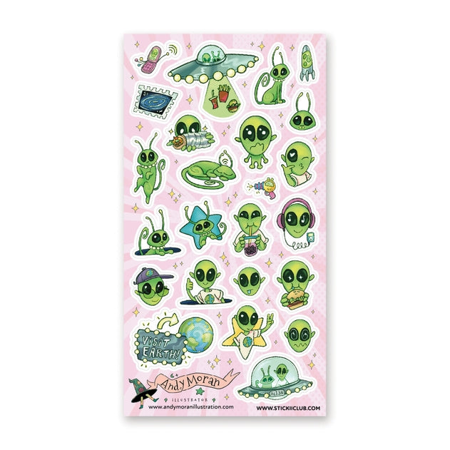 Awesome Aliens Sticker Sheet