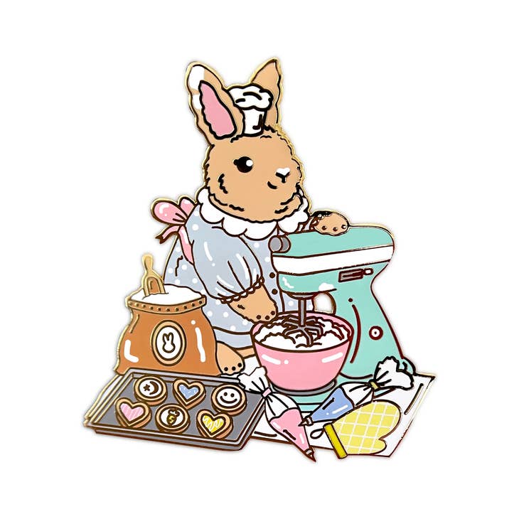 Baker Bunny Enamel Pin