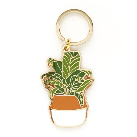 Banana Leaf Plant Keychain