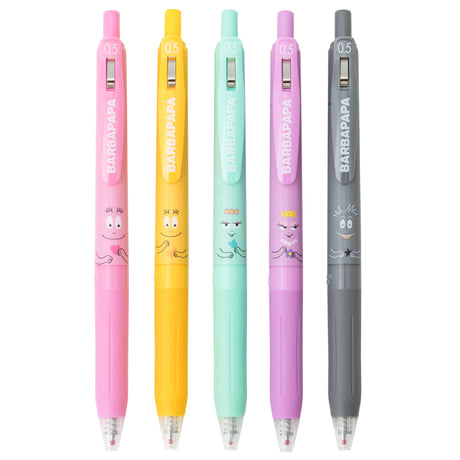 Barbapapa Sarasa Ballpoint Pen Set 0.5mm - Set of 5