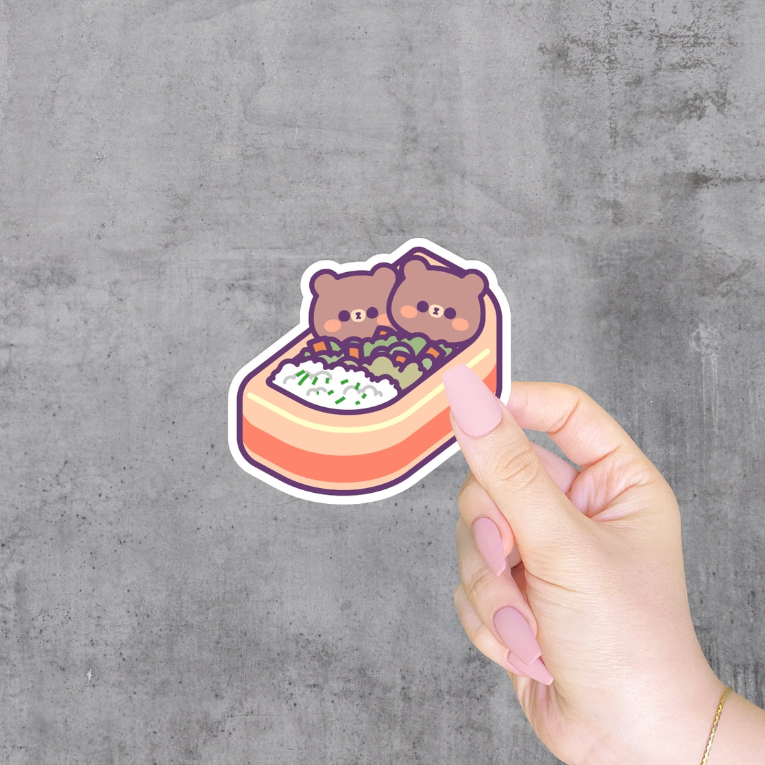 Bear Bento Box Vinyl Sticker