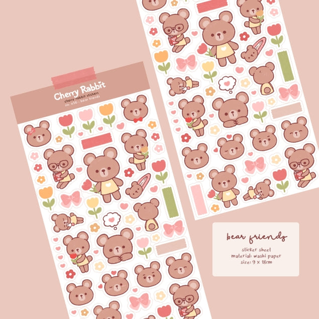 Bear Friends Sticker Sheet