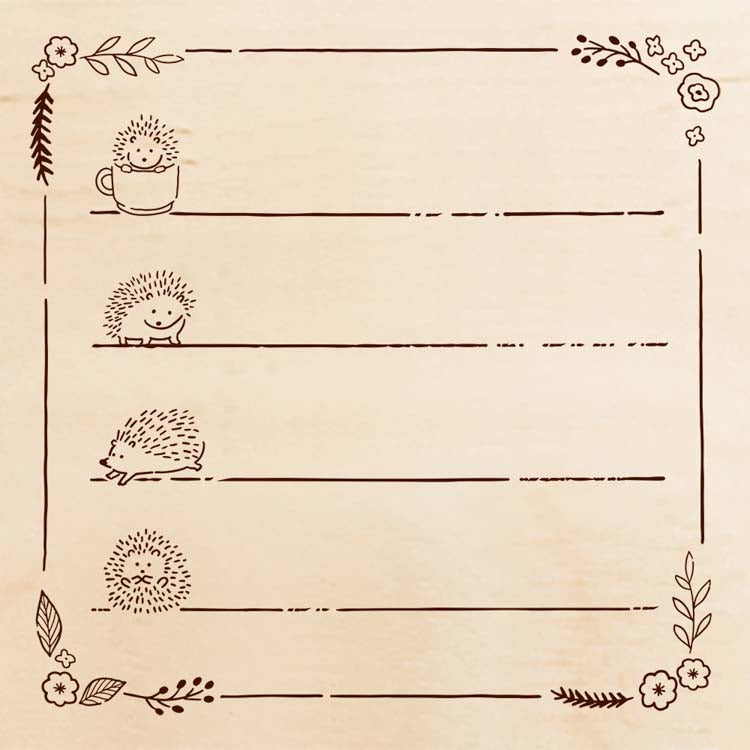 Beverly Irodori Stamp - Hedgehog Lines