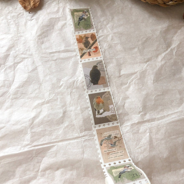 Samesjournal Birds Autumn Stamp Washi Tape