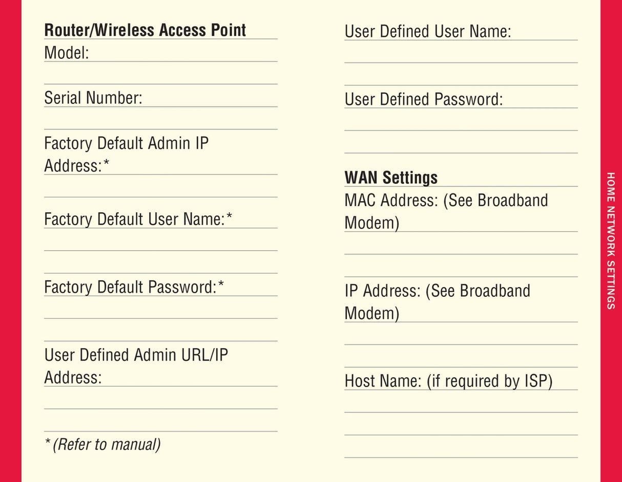 Black Large Print Internet Address & Password Logbook