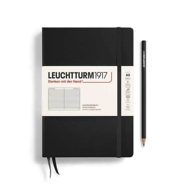 Black Medium Hardcover Notebook