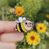 Pin de esmalte de abeja carlino 