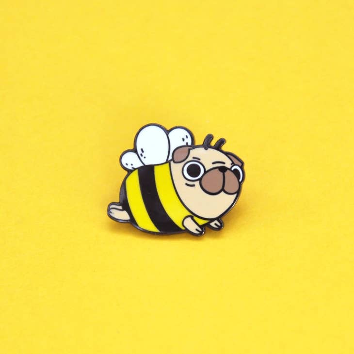 Pin de esmalte de abeja carlino 