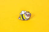 Pin de esmalte de abeja carlino 