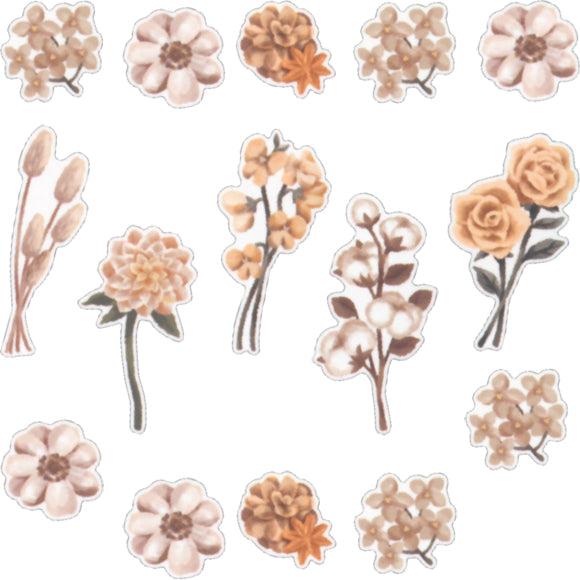 Blooming Palette Flake Sticker Beige