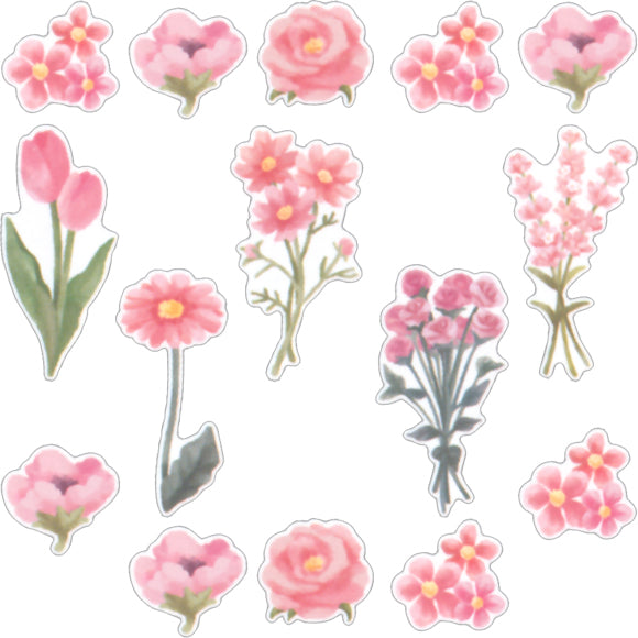 Blooming Palette Flake Sticker Pink