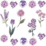 Blooming Palette Flake Sticker Purple