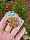 Blue-Grey Taildropper Slug & Western Toad Enamel Pin