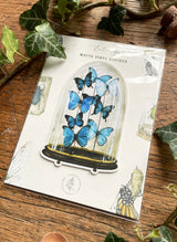 Blue Butterfly Dome Vinyl Sticker