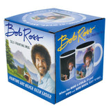 Taza de café que cambia de temperatura con el arte de Bob Ross