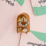 Bookshelf Enamel Pin