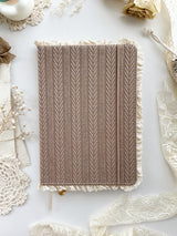 Brown Sweater Lace Notebook A5