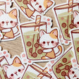 Bubble Tea Cat Sticker Cherry Rabbit