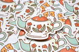 Bubu and Tea Pot Vinyl Sticker