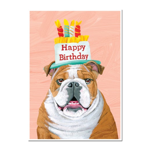 Bulldog Birthday Card