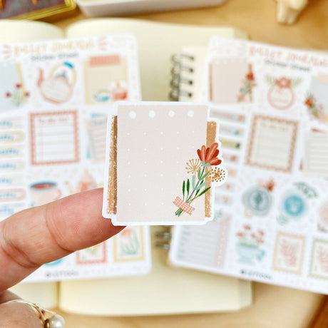 Elementos esenciales del Bullet Journal: flores