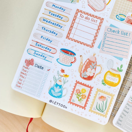 Elementos esenciales del Bullet Journal: té