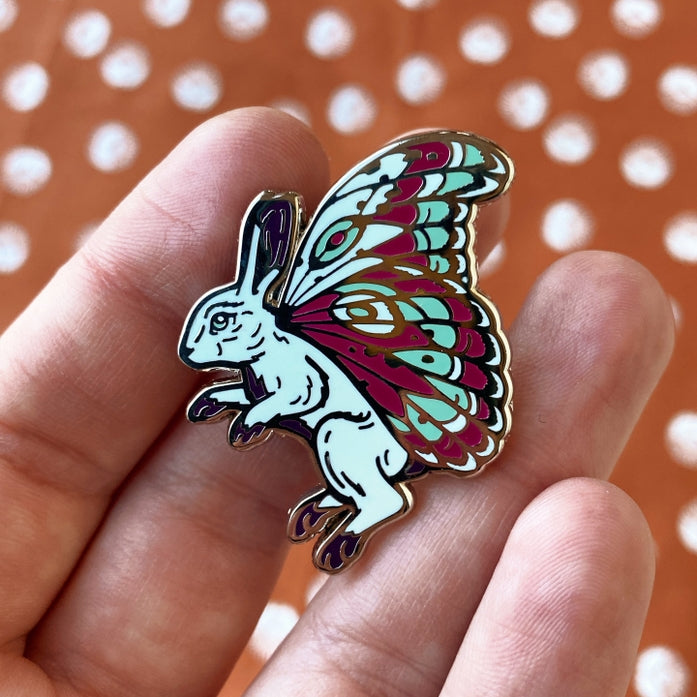 Bunnerfly Enamel Pin Nickel