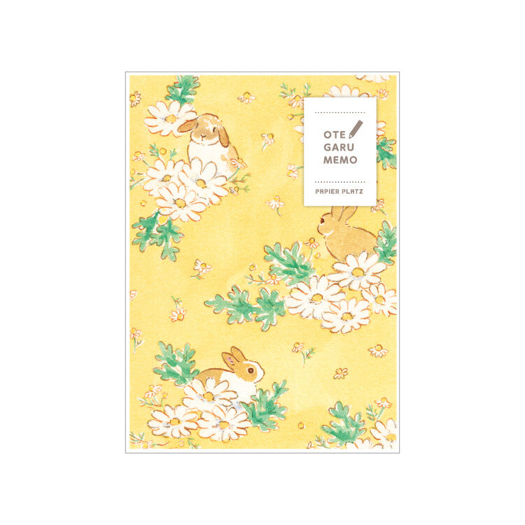 Papier Platz x Schinako Moriyama Memo Pad - Herbs and Flower Rabbit