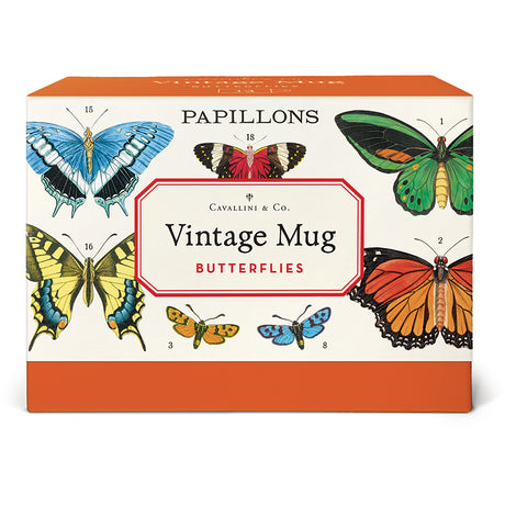 Cavallini & Co. Papillons Vintage Inspired Mug