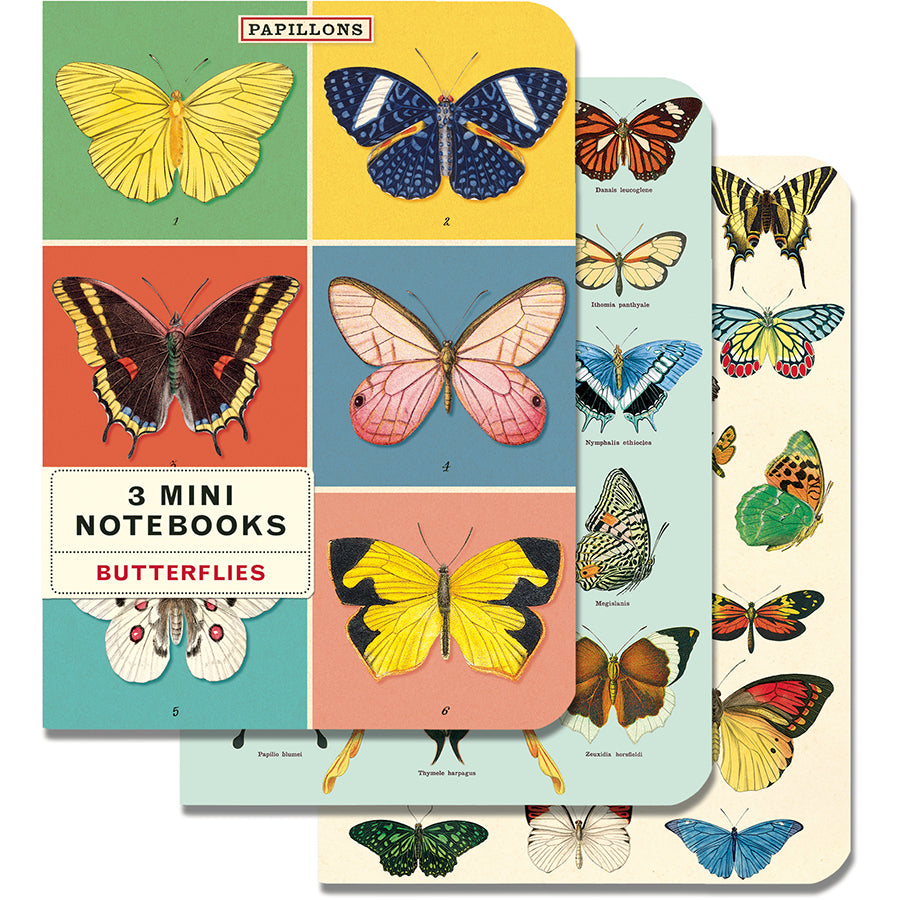 Butterflies Mini Notebooks Set 3/Pkg