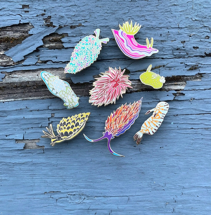 Butterfly Sea Slug Nudibranch Enamel Pin