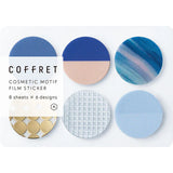 King Jim Coffret Cosmetic Motif Film Stickers Circle Horizon Blue