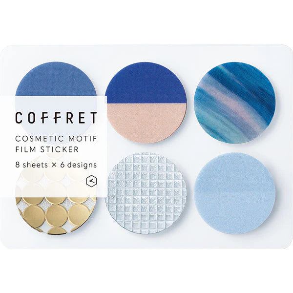 King Jim Coffret Cosmetic Motif Film Stickers Circle Horizon Blue