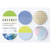 King Jim Coffret Cosmetic Motif Film Stickers Circle Chiffon Yellow