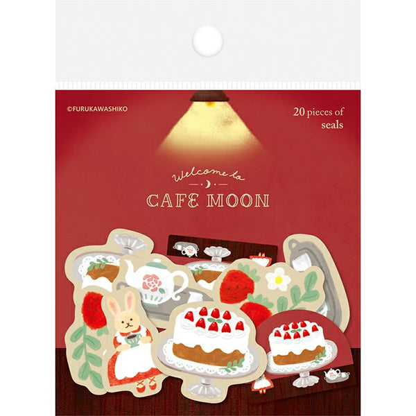 Cafe Moon Cake Flake Sticker