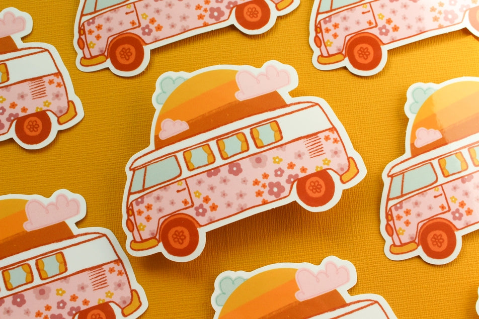 Camper Van Vinyl Sticker