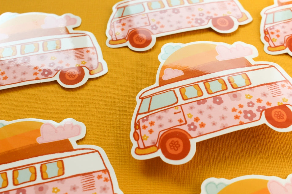 Camper Van Vinyl Sticker