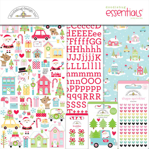 Candy Cane Lane Essentials Page Kit 12"X12"