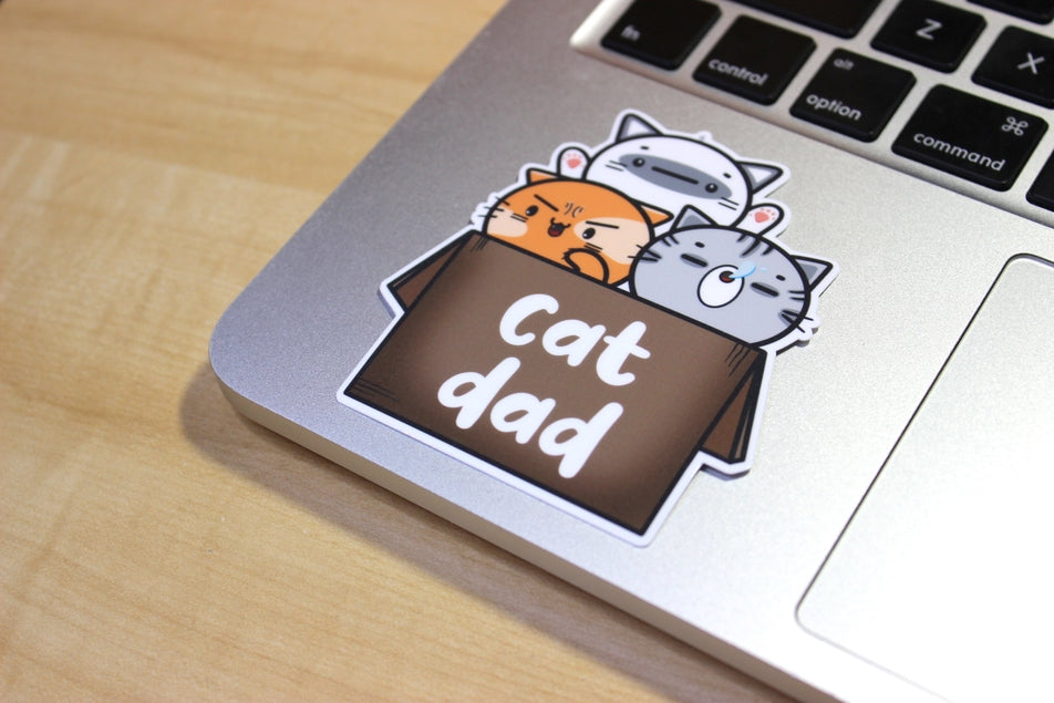 Cat Dad Vinyl Sticker