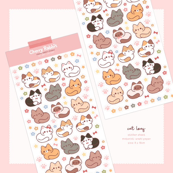 Cat Loaf Sticker Sheet