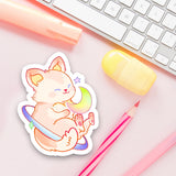 Cat Moon Star Sticker